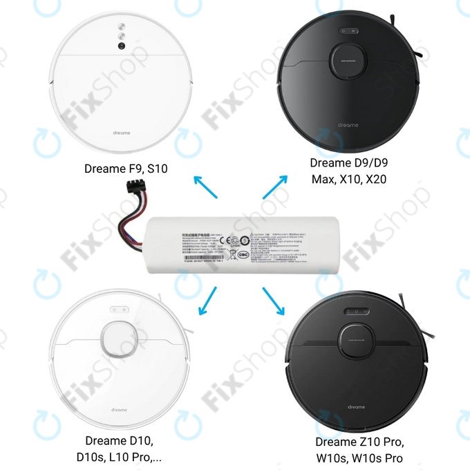 Батерия за Xiaomi Dreame-series, P1904-4S2P-MM, Li-Ion, 14.4V, 5200mAh