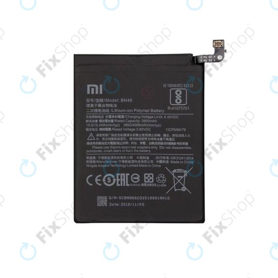 Батерия за Xiaomi Redmi Note 8T, Redmi Note 6 Pro, Redmi 7, Redmi 8A, BN46, 4000mAh, 46BN46A090H8, Genuine Service Pack