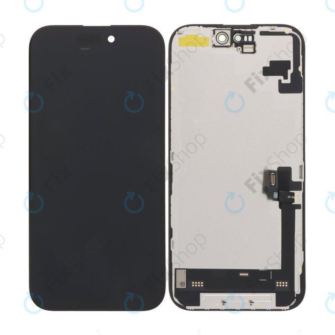 Дисплей Hard OLED за iPhone 16, Тъчскрийн с рамка, FixPremium