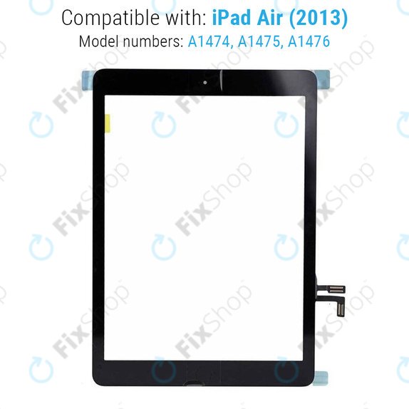 Тъчскрийн с бутон Home за iPad Air, Black