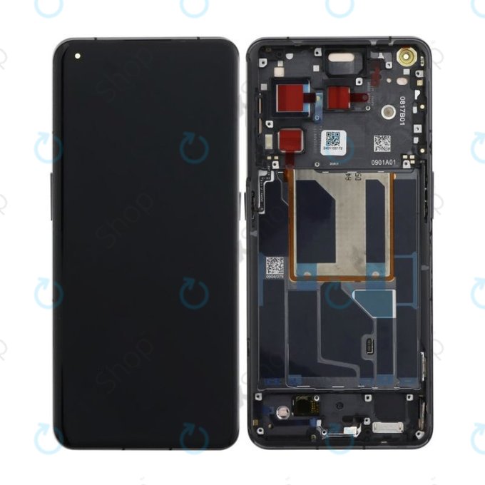 дисплей OLED за OnePlus 11 PHB110, Тъчскрийн и рамка, Titan Black