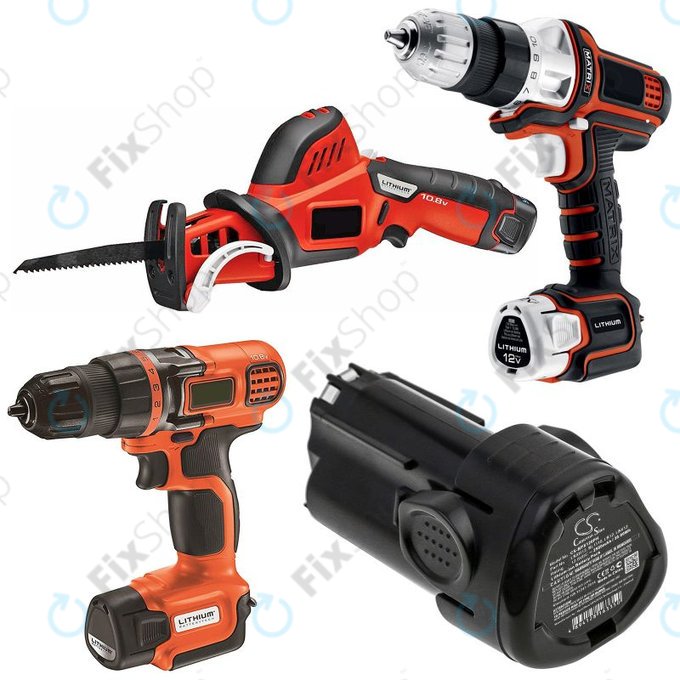 Батерия за Black & Decker EGBL108, BDCDMT112, 2500mAh, Li-Ion, 12V, LBXR12, BL1310, BL1510, LB12, HQ