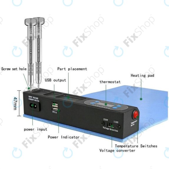 Нагревателна подложка - Разделител за LCD екран, Wylie WI-1805