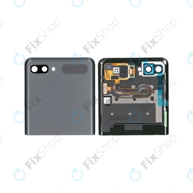 дисплей за Samsung Z Flip 5G F707B, Тъчскрийн и рамка, Mystic Gray, външен, Genuine Service Pack