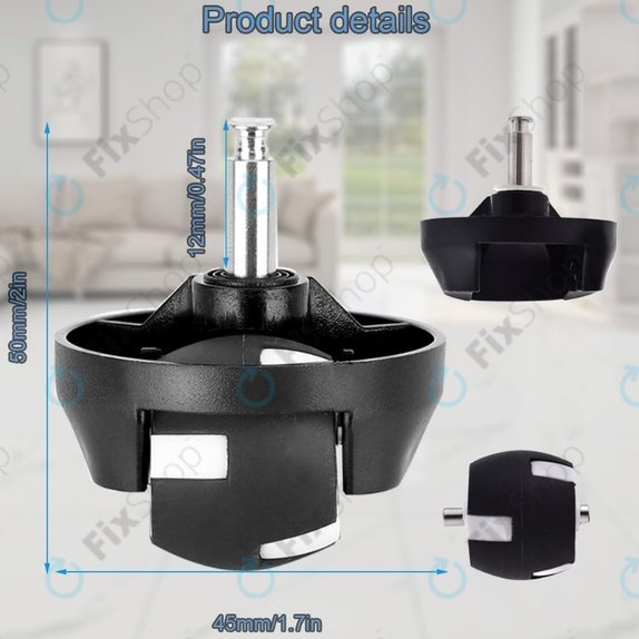 Предно колело за Eufy Robovac-series, Black, Черен