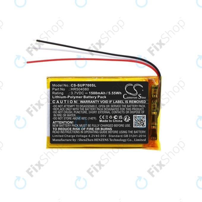 Батерия за Navitel Ms700, Serioux Upq700, 1500mAh, Li-Pol, 3.7V, HR504080, HQ