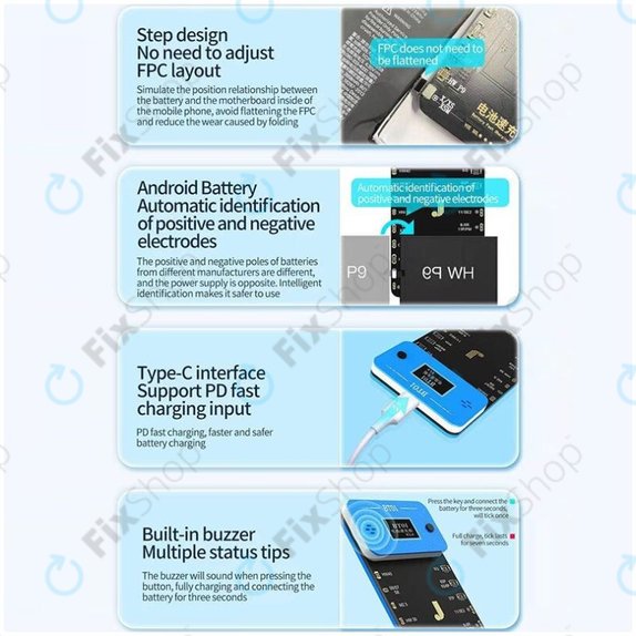 Платка за бързо зареждане на батерии (iPhone 6 – 13 Pro Max), JC BT01
