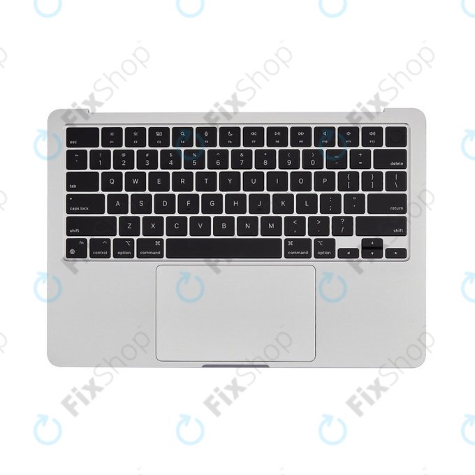 Горен корпус с клавиатура за MacBook Air 13", A3113 (2024), с US клавиатура и батерия, Silver, 661-40228, Genuine Apple