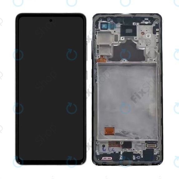 дисплей за Samsung A52 A525F, A526B, Тъчскрийн и рамка, GH82-25524D, GH82-25526D, GH82-25754D, GH82-25602D, Awesome White, Genuine Service Pack
