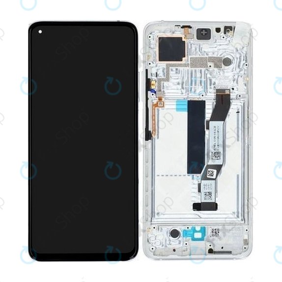 дисплей за Xiaomi Mi 10T 5G, Mi 10T Pro 5G, Тъчскрийн и рамка, 5600040J3S00, Lunar Silver, Genuine Service Pack