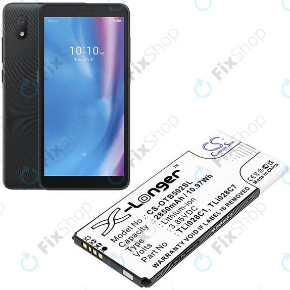 Батерия за Alcatel 1b 2020, Alcatel Ot-5002a, 2850mAh, Li-Ion, 3.85V, TLI028C1, HQ