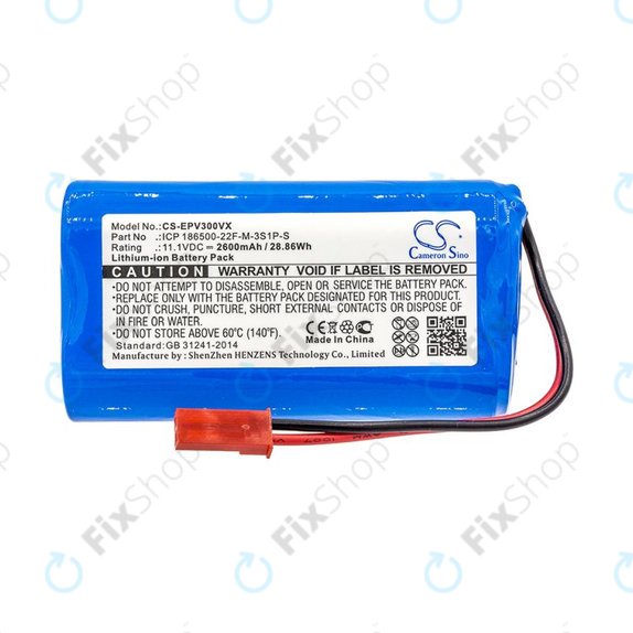 Батерия за Electropan ilife V5, V5s, 2600mAh, Li-Ion, 11.1V, ICP 186500-22F-M-3S1P-S, HQ