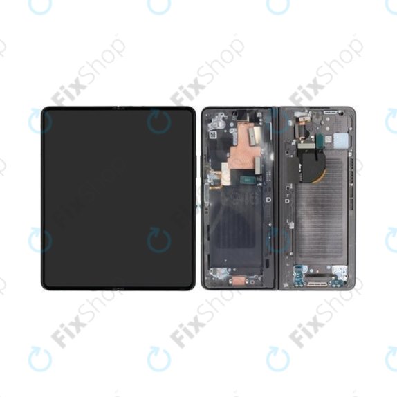 дисплей за Samsung Z Fold 5 F946B, Тъчскрийн и рамка, GH82-31842D, Gray, Genuine Service Pack