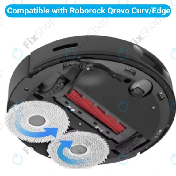 Моп кърпа, 4 бр. за Xiaomi Roborock Qrevo Curv, Qrevo Edge