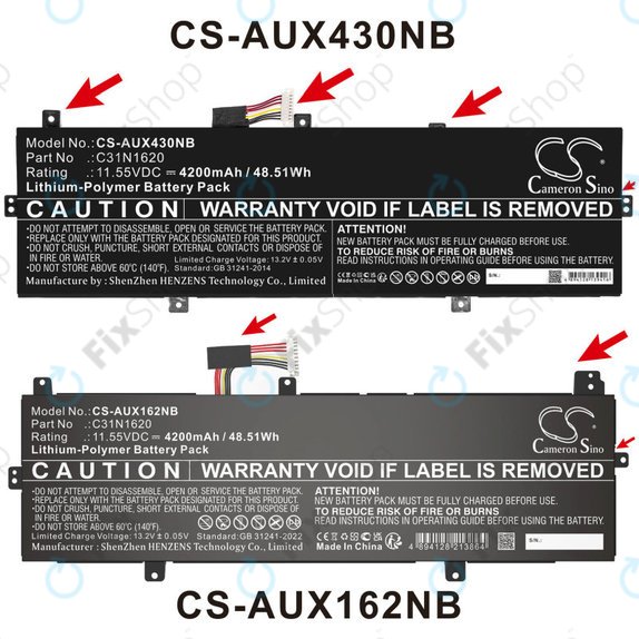 Батерия за Asus BX430, Expertbook B5440fa, P5240ua-1a, 4200mAh, Li-Pol, 11.55V, C31N1620, HQ