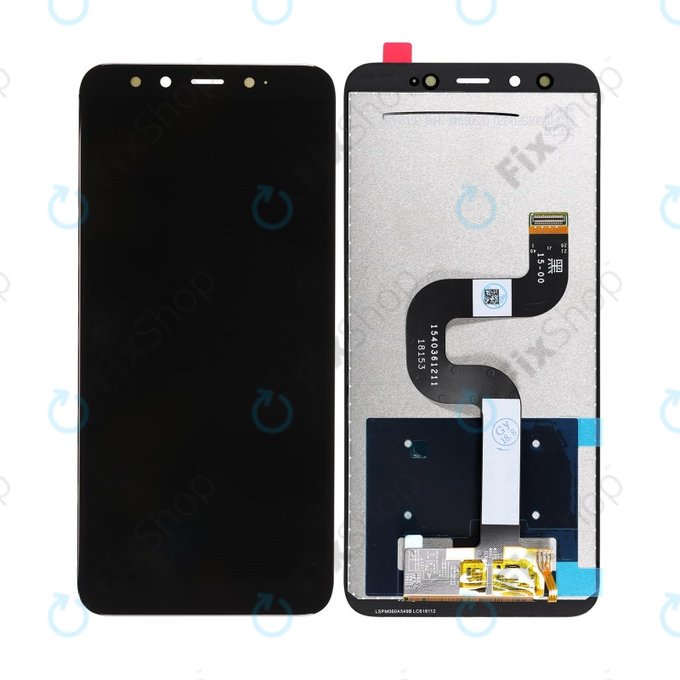 дисплей за Xiaomi Mi A2 (Mi 6X), Тъчскрийн без рамка, черен, Black, TFT