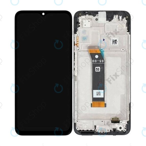 дисплей за Xiaomi Poco M5, Redmi 10 5G, Тъчскрийн и рамка, 560001L19C00, черен, Black, Genuine Service Pack