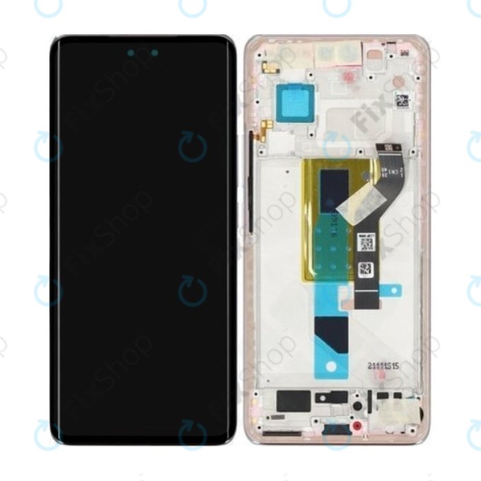 дисплей за Xiaomi 13 Lite, Тъчскрийн и рамка, 5600050L9S00, Lite Pink, Genuine Service Pack