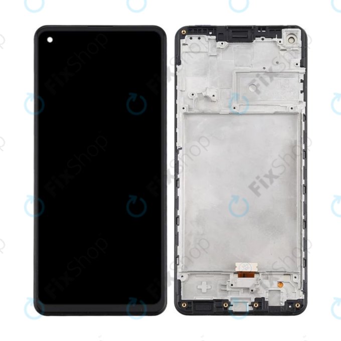 дисплей за Samsung A21s A217F, Тъчскрийн и рамка, черен, Black, TFT