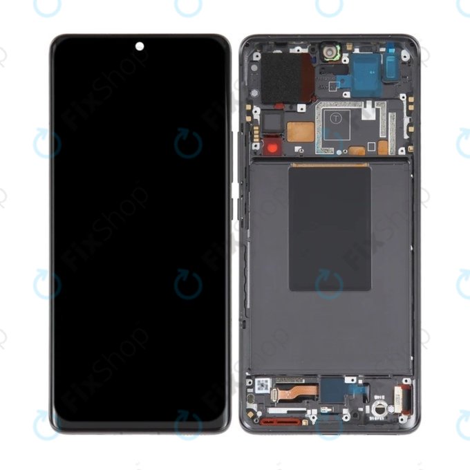 дисплей OLED за Xiaomi 12 Pro 2201122C 2201122G, Тъчскрийн и рамка, черен, Black
