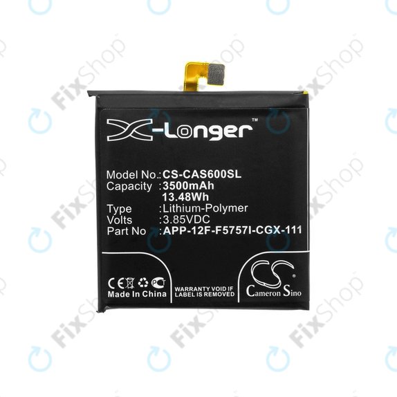 Батерия за Caterpillar CAT S60, 3500mAh, Li-Pol, 3.85 V, APP-12F-F5757I-CGX-111, HQ