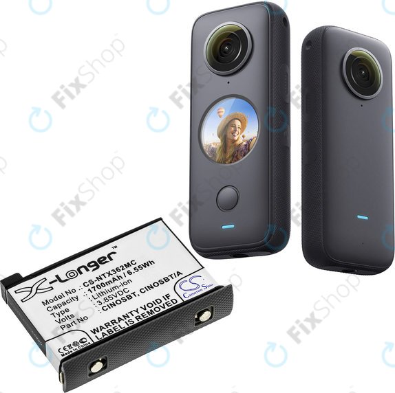 Батерия за Insta360 One X2, 1700mAh, Li-Ion, 3.85V, CINOSBT, HQ