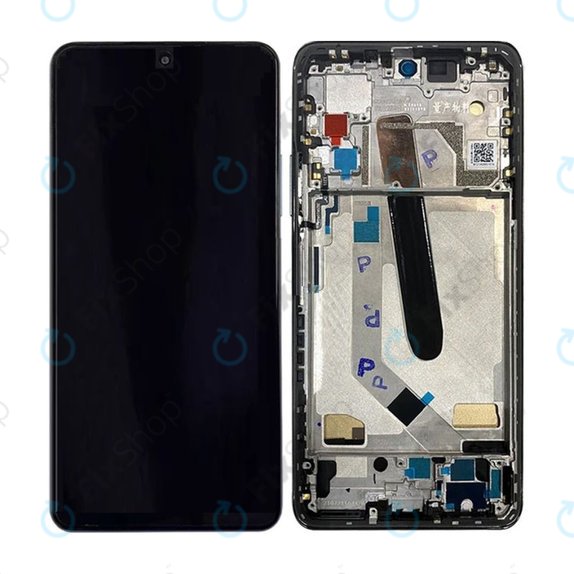 дисплей за Xiaomi Mi 11i M2012K11G, Тъчскрийн и рамка, черен, Black, TFT