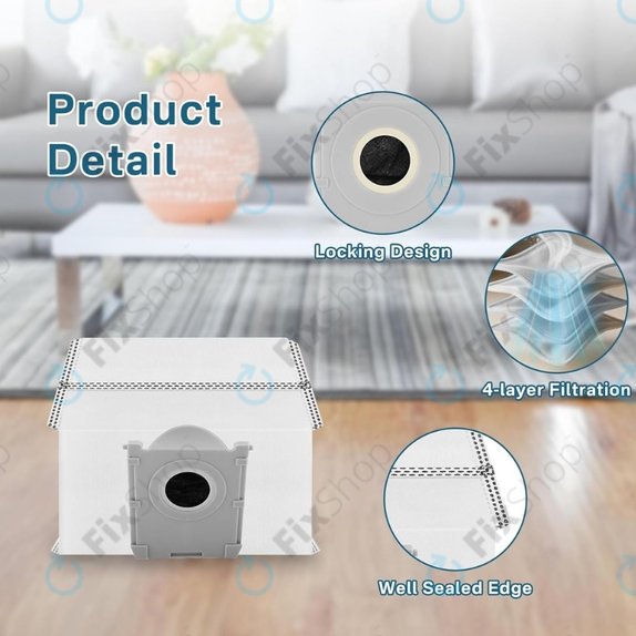 Торбичка за прах, 4 бр. за Ecovacs Deebot T30c, T50-series, T80-series, X8-series, X9 Pro-series