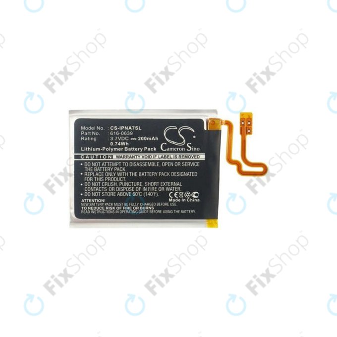 Батерия за Apple iPod Nano (7th Gen), 616-0639, 200mAh, HQ