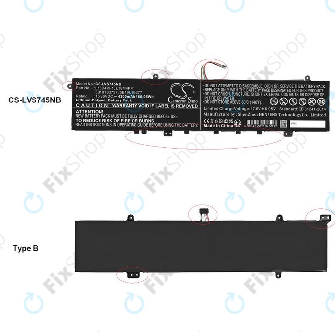Батерия за Lenovo Yoga, 4300mAh, Li-Pol, 15.36V, L18D4PF1, HQ