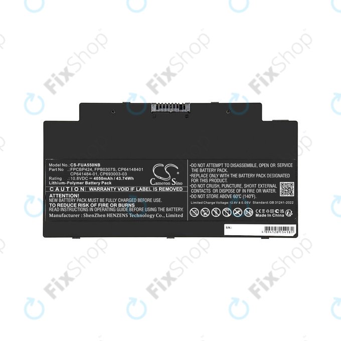 Батерия за Fujitsu Lifebook AH77, A556, A3510, U536, 4050mAh, Li-Pol, 10.8V, CP641484-01, HQ