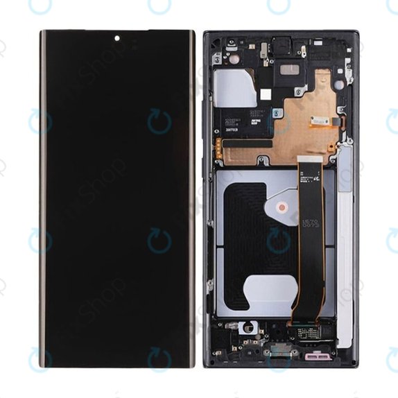 дисплей OLED за Samsung Note 20 Ultra N986B, Тъчскрийн и рамка, Mystic Black
