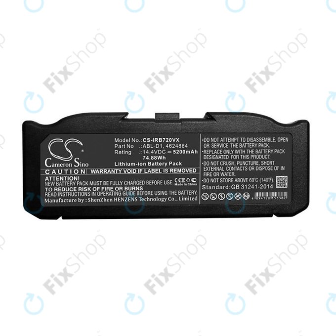 Батерия за iRobot Roomba e-series, i-series, ABL-D1, 4624864, ABL-D2, Li-Ion 14.4V 5200mAh, HQ