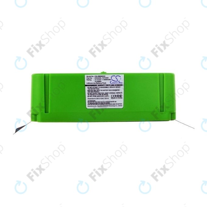 Батерия за iRobot Roomba 600, 800, 900-series, 4502233, 4374392, 2130LI, Li-Ion 14.4V 5200mAh, HQ