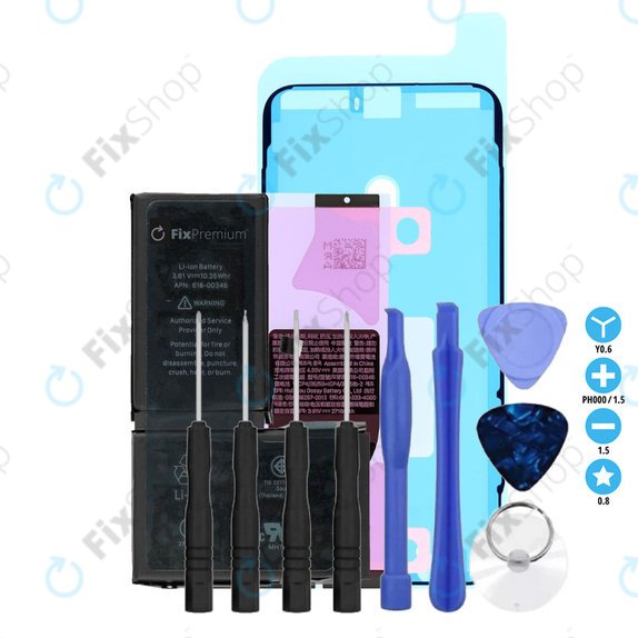 Батерия за iPhone X, 2716mAh, Лепило (Adhesive), Инструменти, FixPremium