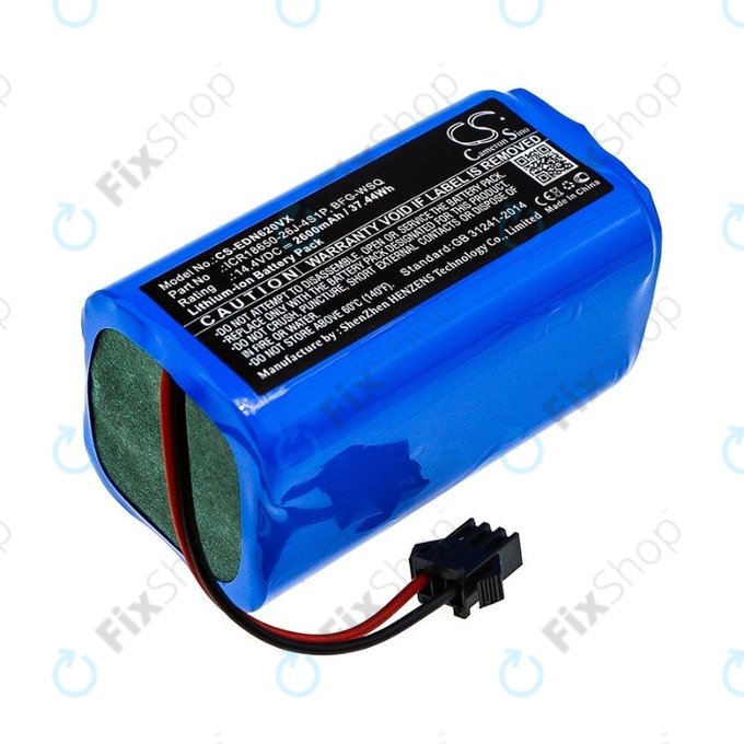 Батерия за Ecovacs Deebot N79, N79S, Eufy RoboVac-series, Proscenic 850-series, BFG-WSQ, ICR18650-26J-4S1P, UR18650ZY-4S1P-AAM, Li-Ion 14.4V 2600mAh, HQ