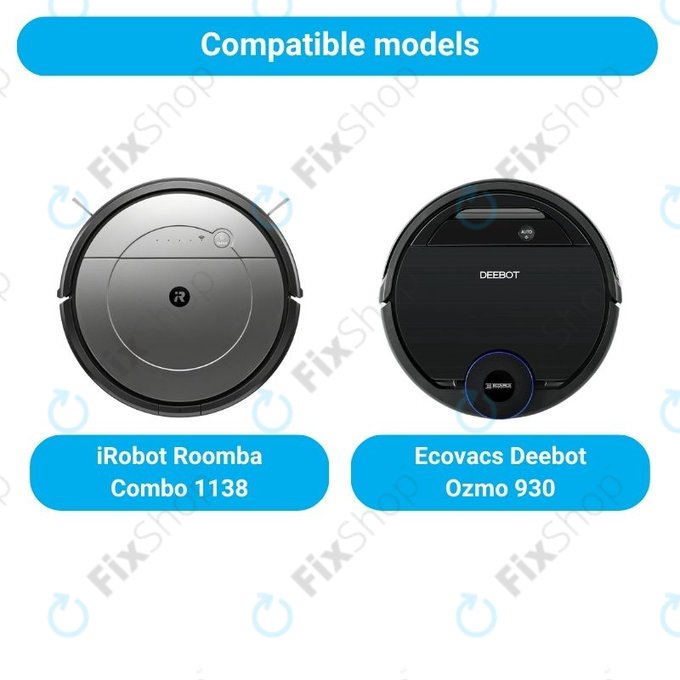 Комплект резервни части за iRobot Roomba Combo 1138, Ecovacs Deebot Ozmo 930 (1x Основна четка, 2x Филтри, 2 чифта странични четки, 2x Моп кърпи)