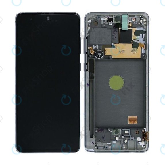 дисплей за Samsung Note 10 Lite N770F, Тъчскрийн и рамка, GH82-22055B, GH82-22193B, GH82-22194B, GH82-22192B, Aura Glow, Genuine Service Pack