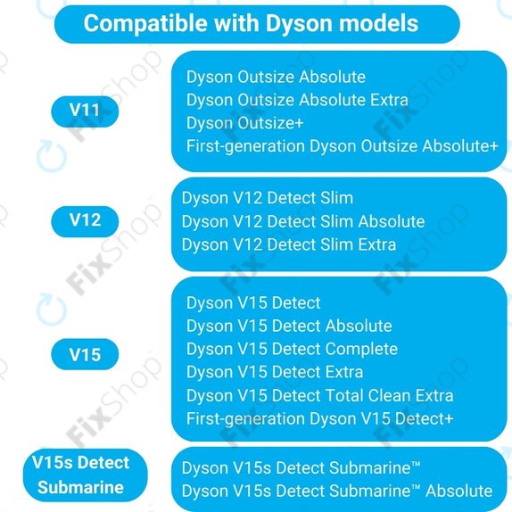 Тънка мека ролкова четка Slim Fluffy за Dyson V15, Outsize