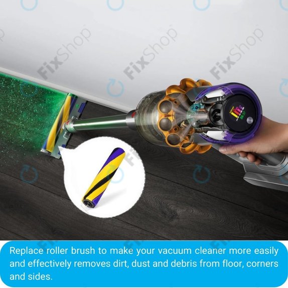 Тънка мека ролкова четка Slim Fluffy за Dyson V15, Outsize