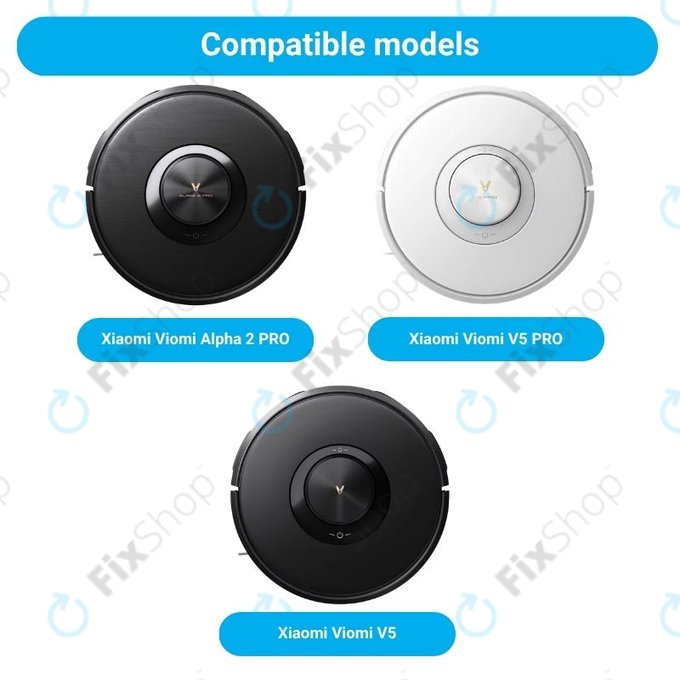 Комплект резервни части за Xiaomi Viomi Alpha 2 PRO, V5 PRO, V5 (2x Основни четки, 4x Филтри, 4x Странични четки)