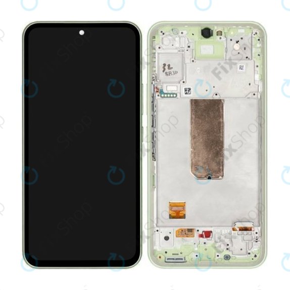 дисплей за Samsung A54 5G A546B, Тъчскрийн и рамка, GH82-31231C, GH82-31232C, Light Green, Genuine Service Pack