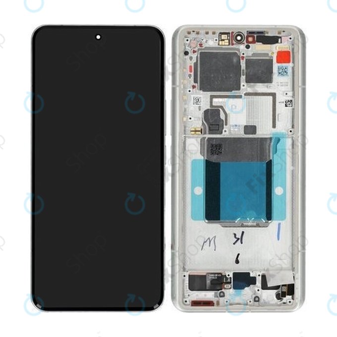 Дисплей за Xiaomi 14 Ultra, White, Тъчскрийн с рамка, 56000600N100 Genuine Service Pack