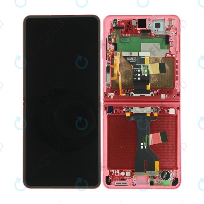 Дисплей OLED за Samsung Z Flip 7 F766B, Coralred, Тъчскрийн с рамка
