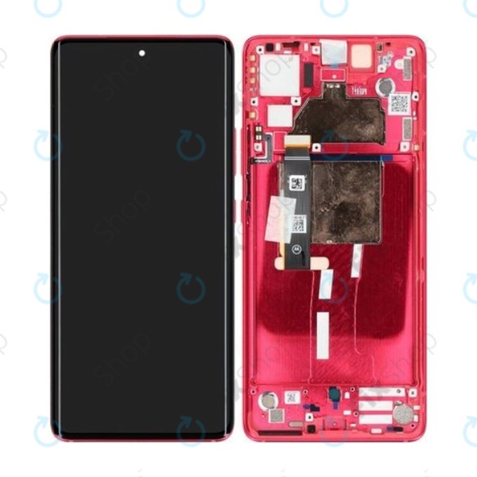 дисплей за Motorola Edge 30 Fusion, Тъчскрийн и рамка, 5D68C22034, Viva Magenta, Genuine Service Pack