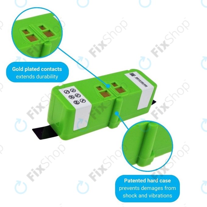 Батерия за iRobot Roomba 600, 800, 900-series, 4502233, 4374392, 2130LI, Li-Ion 14.4V 5200mAh, HQ