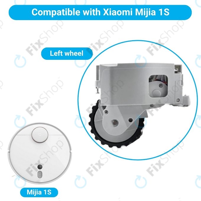 Колело с мотор ляво за Xiaomi Mijia 1S, White, Бял
