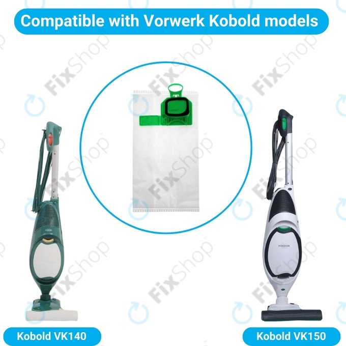 Торбичка за прах FP140, 2 бр. за Vorwerk Kobold VK140, VK150