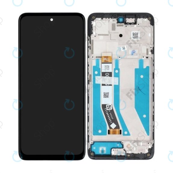 дисплей за Motorola Moto G73, Тъчскрийн и рамка, 5D68C22272, черен, Black, Genuine Service Pack
