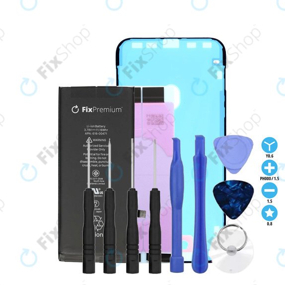 Батерия за iPhone XR, 2942mAh, Лепило (Adhesive), Инструменти, FixPremium